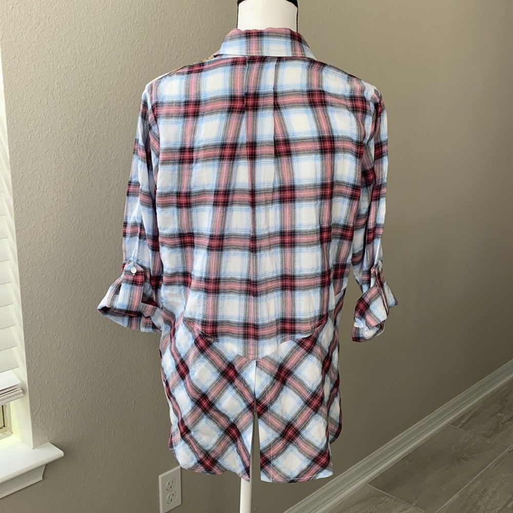 Sam Edelman Women’s Convertible Plaid Shirt (Side S) - Picture 8 of 10